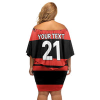 New Zealand Rugby Pacific Custom Off Shoulder Short Dress Whatumoana Classic Retro 2025 LT9 - Polynesian Pride
