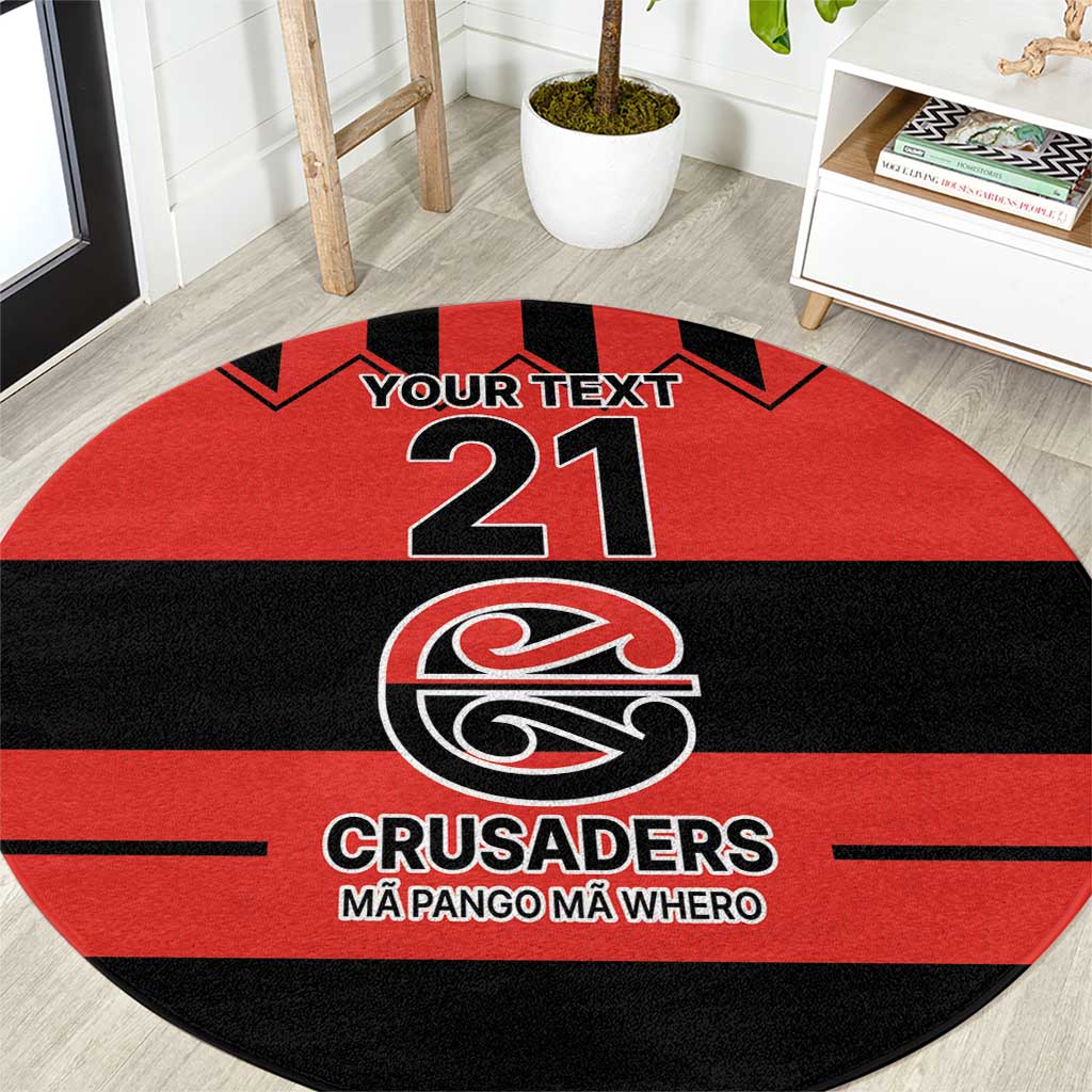 New Zealand Rugby Pacific Custom Round Carpet Whatumoana Classic Retro 2025 LT9 Red - Polynesian Pride
