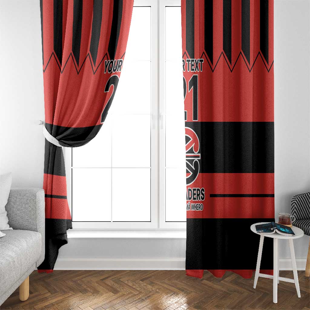 New Zealand Rugby Pacific Custom Window Curtain Whatumoana Classic Retro 2025 LT9 - Polynesian Pride