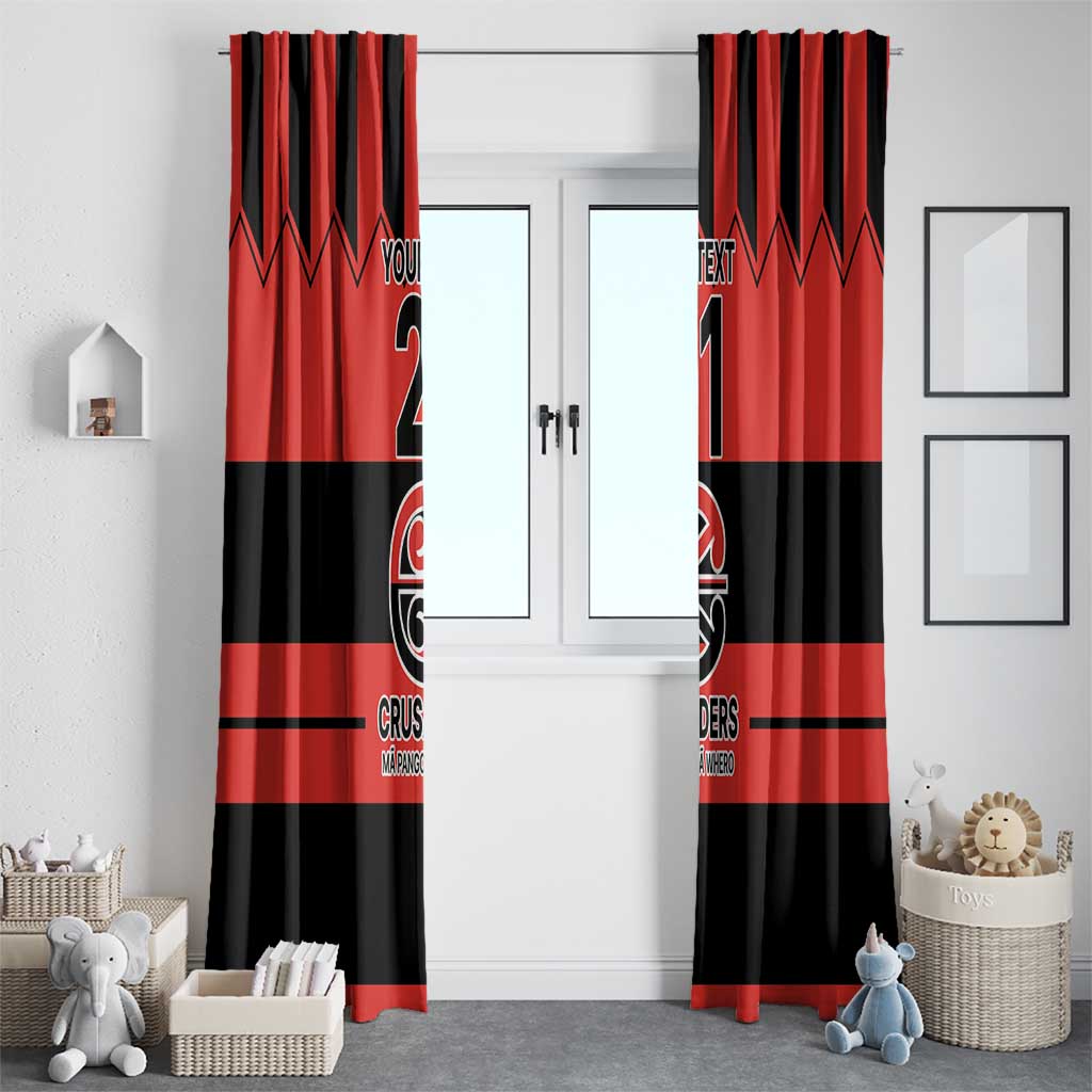 New Zealand Rugby Pacific Custom Window Curtain Whatumoana Classic Retro 2025 LT9 - Polynesian Pride