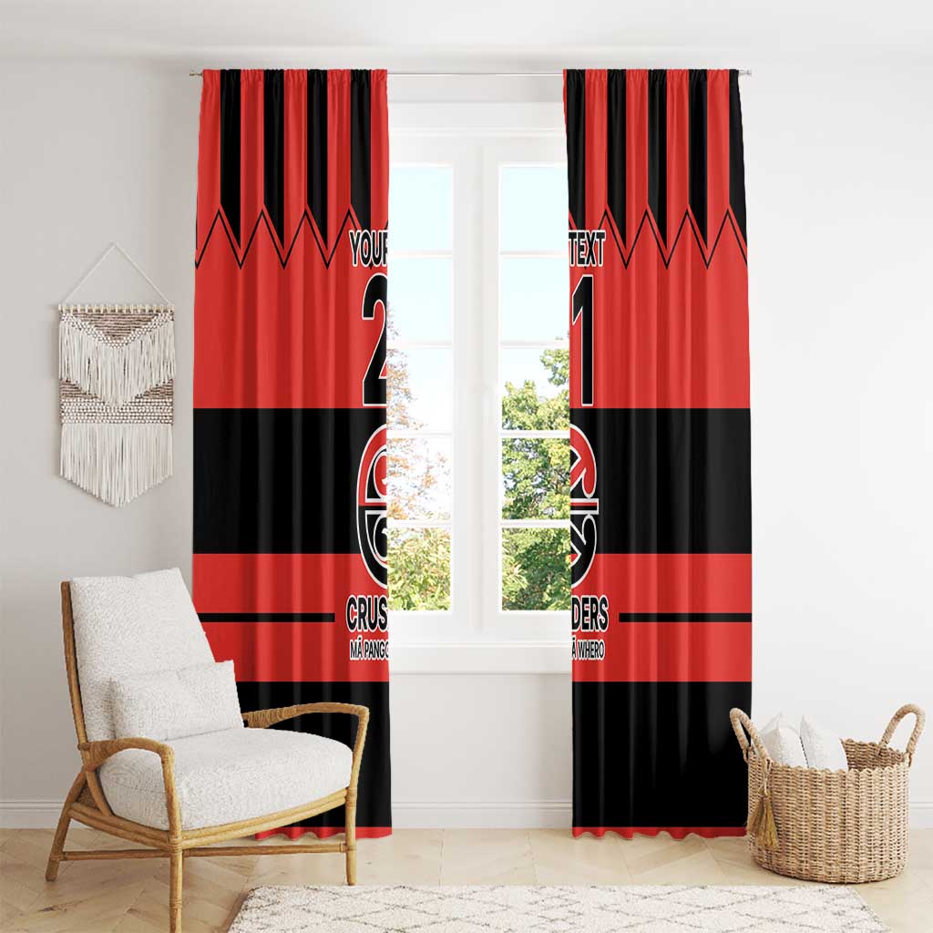 New Zealand Rugby Pacific Custom Window Curtain Whatumoana Classic Retro 2025 LT9 - Polynesian Pride