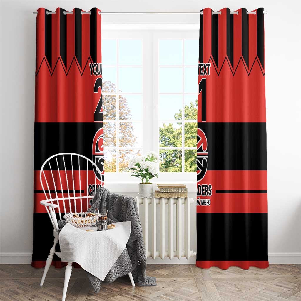 New Zealand Rugby Pacific Custom Window Curtain Whatumoana Classic Retro 2025 LT9 - Polynesian Pride