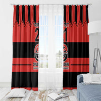 New Zealand Rugby Pacific Custom Window Curtain Whatumoana Classic Retro 2025 LT9 - Polynesian Pride