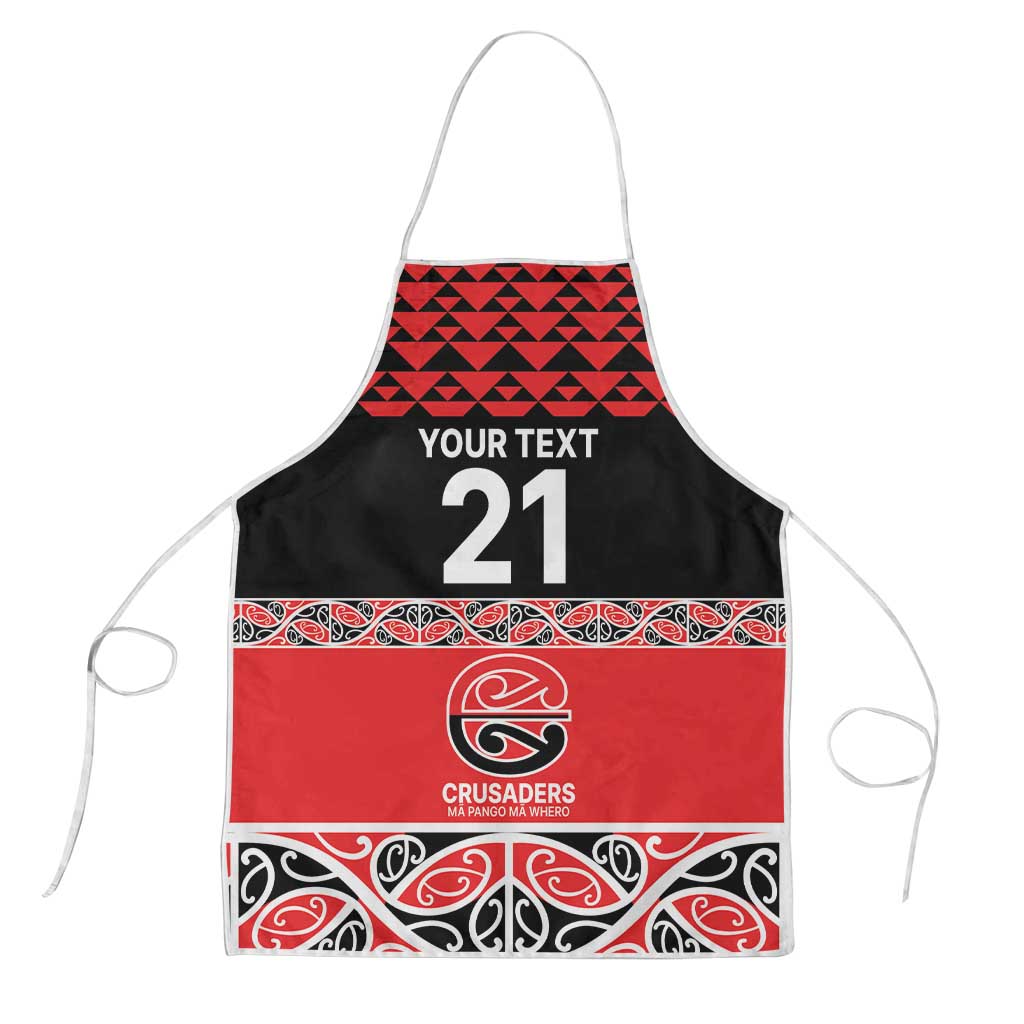 New Zealand Rugby Pacific Custom Apron Whatumoana Maori Kowhaiwhai Pattern LT9 Blue - Polynesian Pride