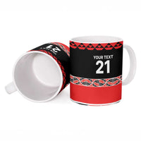 New Zealand Rugby Pacific Custom Ceramic Mug Whatumoana Maori Kowhaiwhai Pattern LT9 - Polynesian Pride