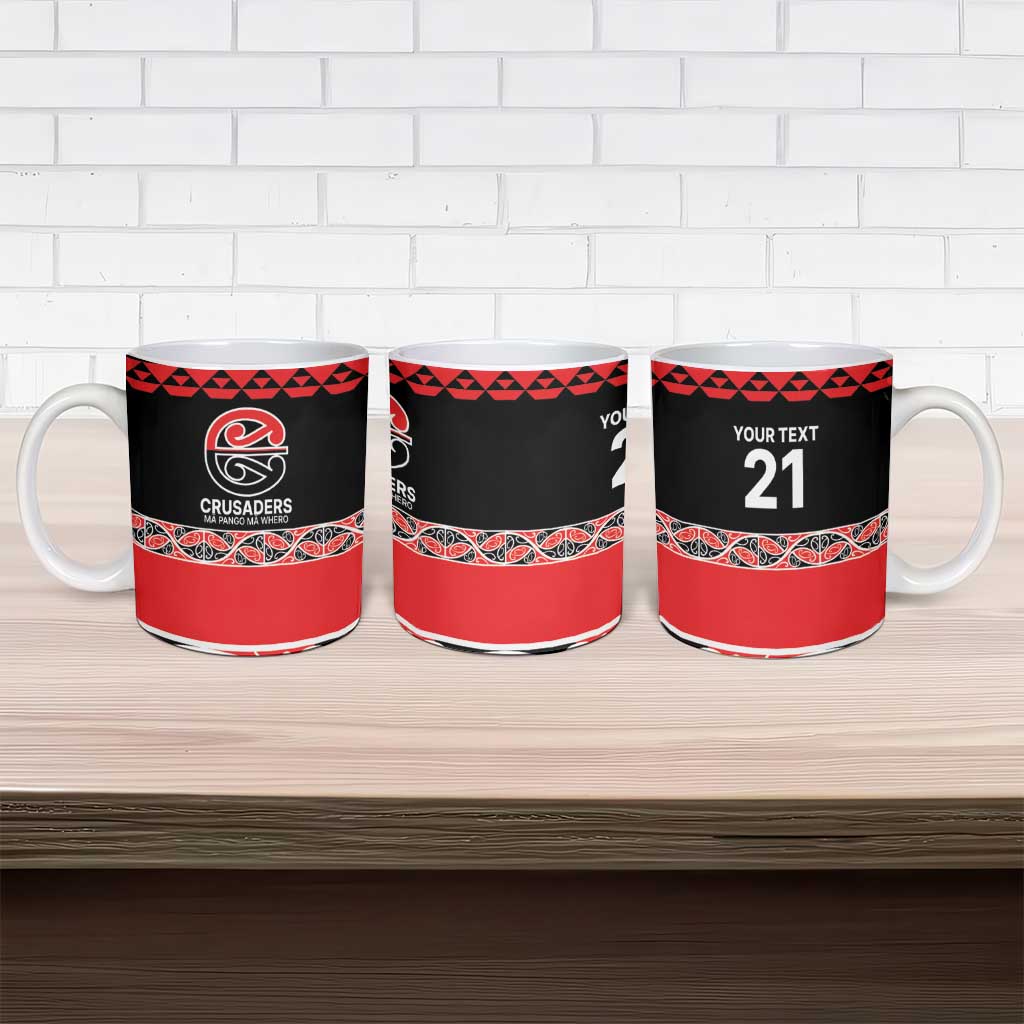New Zealand Rugby Pacific Custom Ceramic Mug Whatumoana Maori Kowhaiwhai Pattern LT9 - Polynesian Pride
