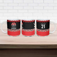 New Zealand Rugby Pacific Custom Ceramic Mug Whatumoana Maori Kowhaiwhai Pattern LT9 - Polynesian Pride