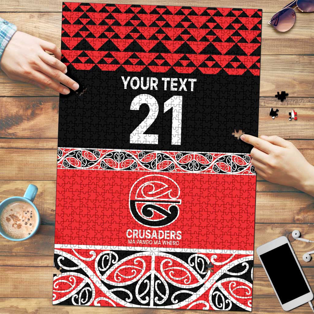 New Zealand Rugby Pacific Custom Puzzle Whatumoana Maori Kowhaiwhai Pattern LT9 Blue - Polynesian Pride