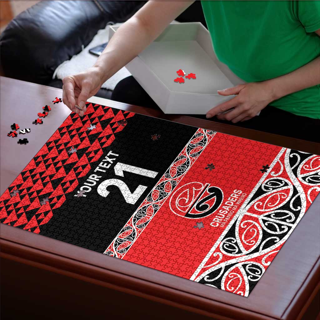 New Zealand Rugby Pacific Custom Puzzle Whatumoana Maori Kowhaiwhai Pattern LT9 - Polynesian Pride