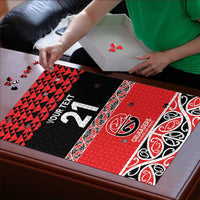New Zealand Rugby Pacific Custom Puzzle Whatumoana Maori Kowhaiwhai Pattern LT9 - Polynesian Pride