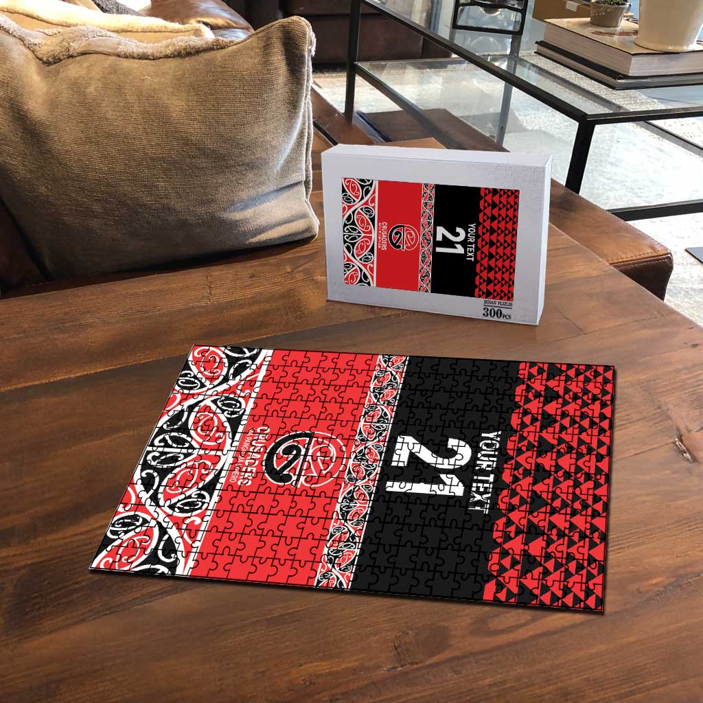 New Zealand Rugby Pacific Custom Puzzle Whatumoana Maori