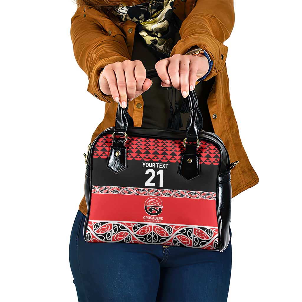 New Zealand Rugby Pacific Custom Shoulder Handbag Whatumoana Maori Kowhaiwhai Pattern LT9 One Size Blue - Polynesian Pride