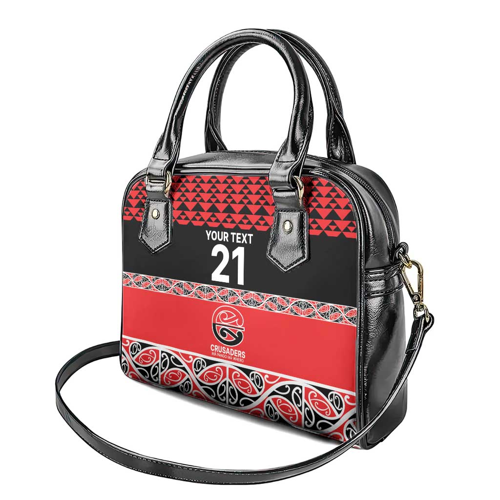 New Zealand Rugby Pacific Custom Shoulder Handbag Whatumoana Maori Kowhaiwhai Pattern LT9 - Polynesian Pride