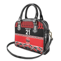 New Zealand Rugby Pacific Custom Shoulder Handbag Whatumoana Maori Kowhaiwhai Pattern LT9 - Polynesian Pride