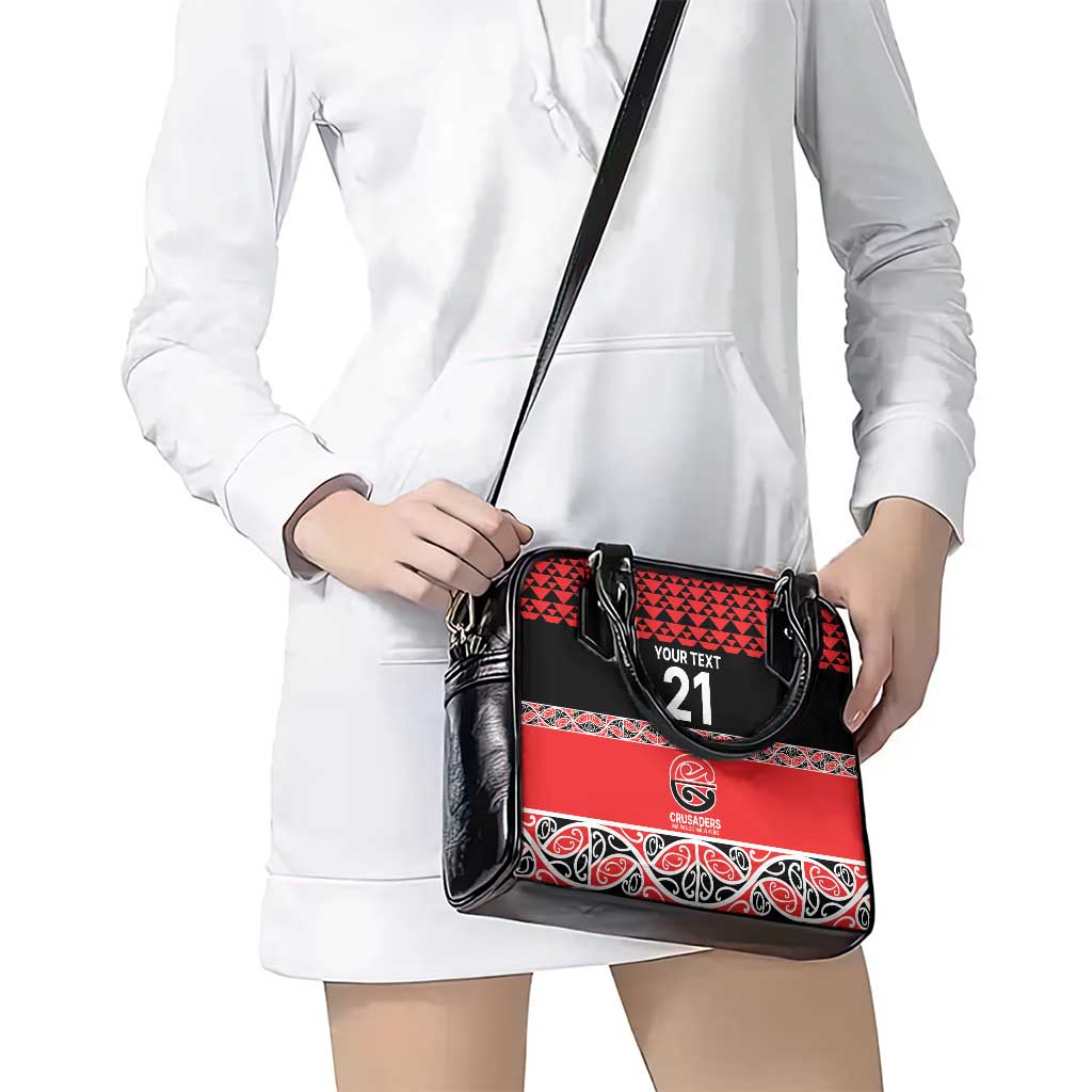 New Zealand Rugby Pacific Custom Shoulder Handbag Whatumoana Maori Kowhaiwhai Pattern LT9 - Polynesian Pride