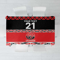 New Zealand Rugby Pacific Custom Tablecloth Whatumoana Maori Kowhaiwhai Pattern LT9 Blue - Polynesian Pride