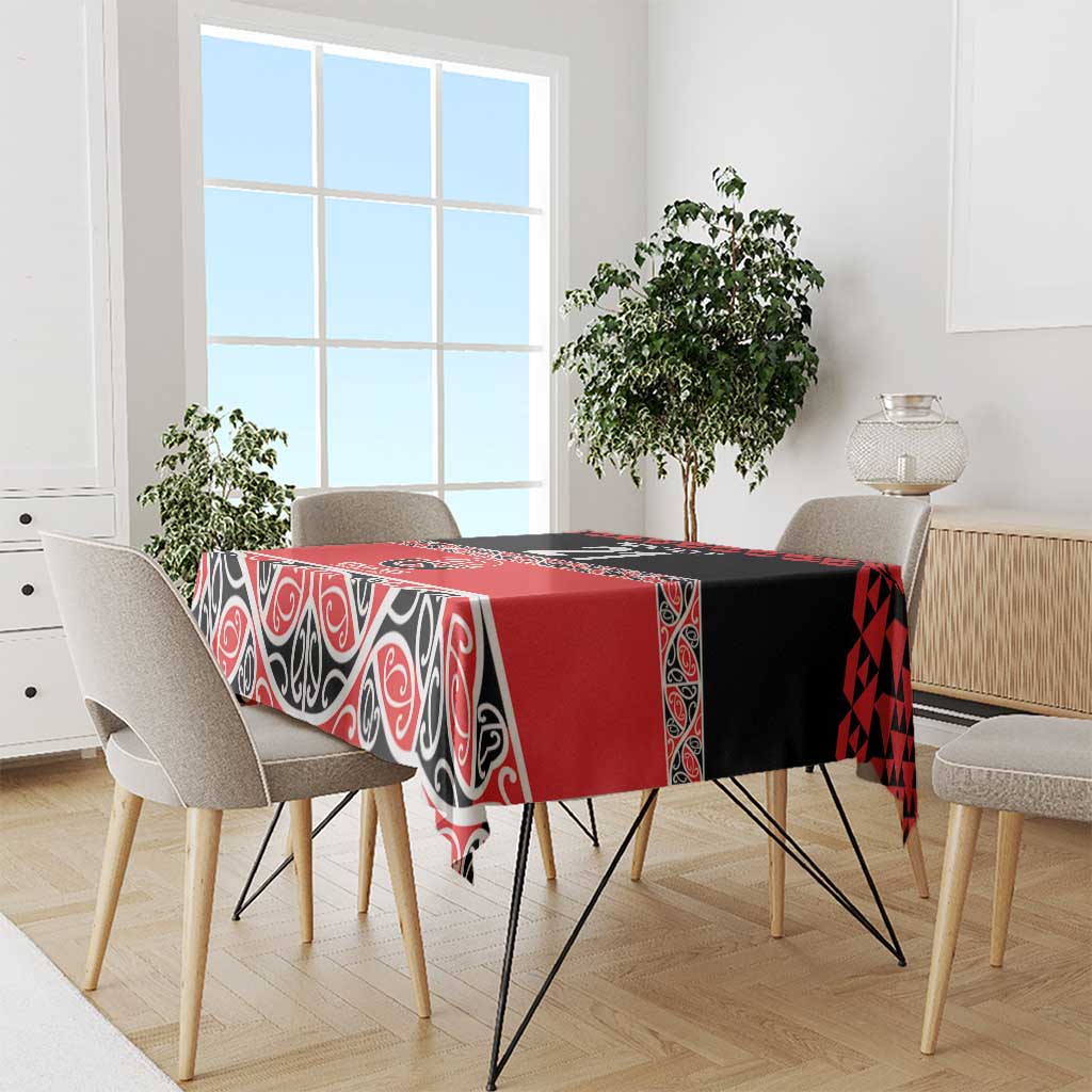 New Zealand Rugby Pacific Custom Tablecloth Whatumoana Maori Kowhaiwhai Pattern LT9 - Polynesian Pride