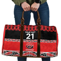 New Zealand Rugby Pacific Custom Travel Bag Whatumoana Maori Kowhaiwhai Pattern LT9 Blue - Polynesian Pride