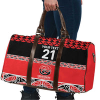 New Zealand Rugby Pacific Custom Travel Bag Whatumoana Maori Kowhaiwhai Pattern LT9 - Polynesian Pride