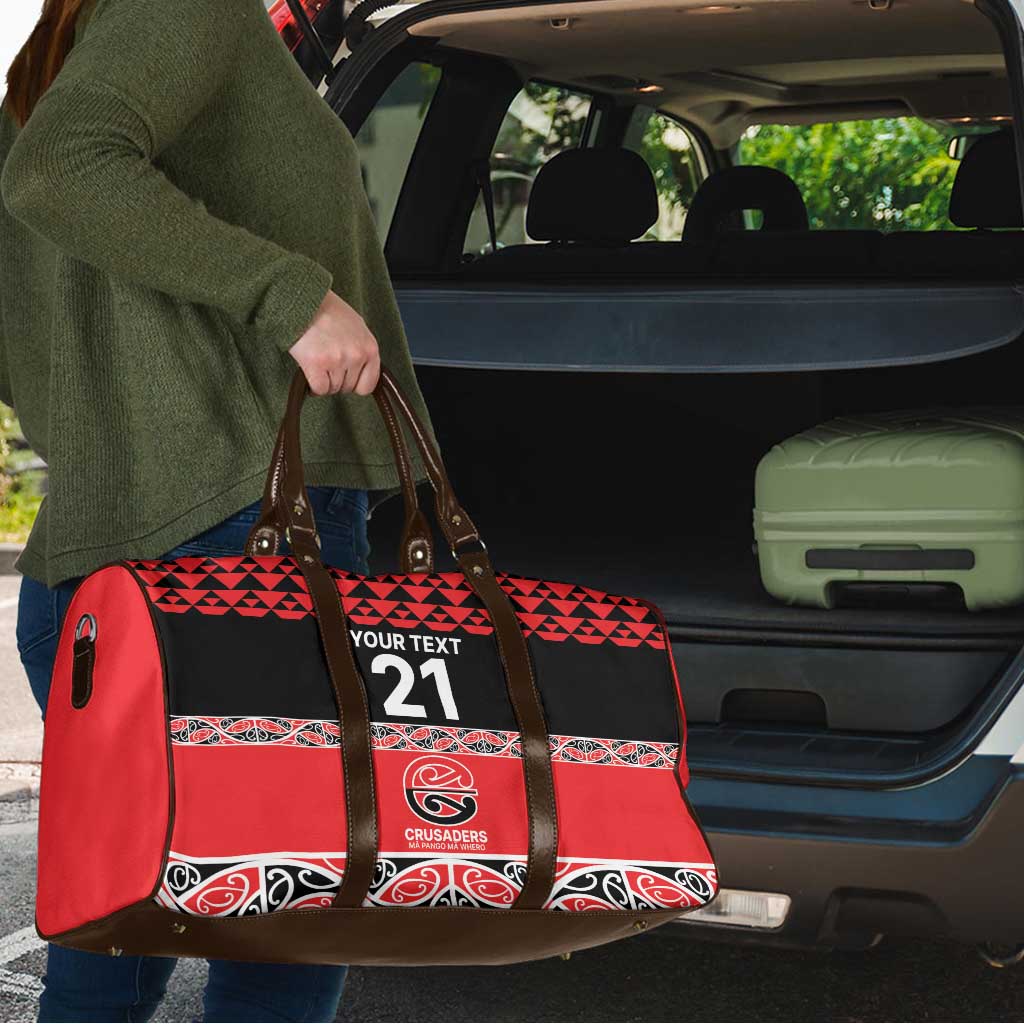 New Zealand Rugby Pacific Custom Travel Bag Whatumoana Maori Kowhaiwhai Pattern LT9 - Polynesian Pride