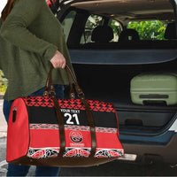 New Zealand Rugby Pacific Custom Travel Bag Whatumoana Maori Kowhaiwhai Pattern LT9 - Polynesian Pride
