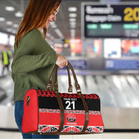 New Zealand Rugby Pacific Custom Travel Bag Whatumoana Maori Kowhaiwhai Pattern LT9 - Polynesian Pride