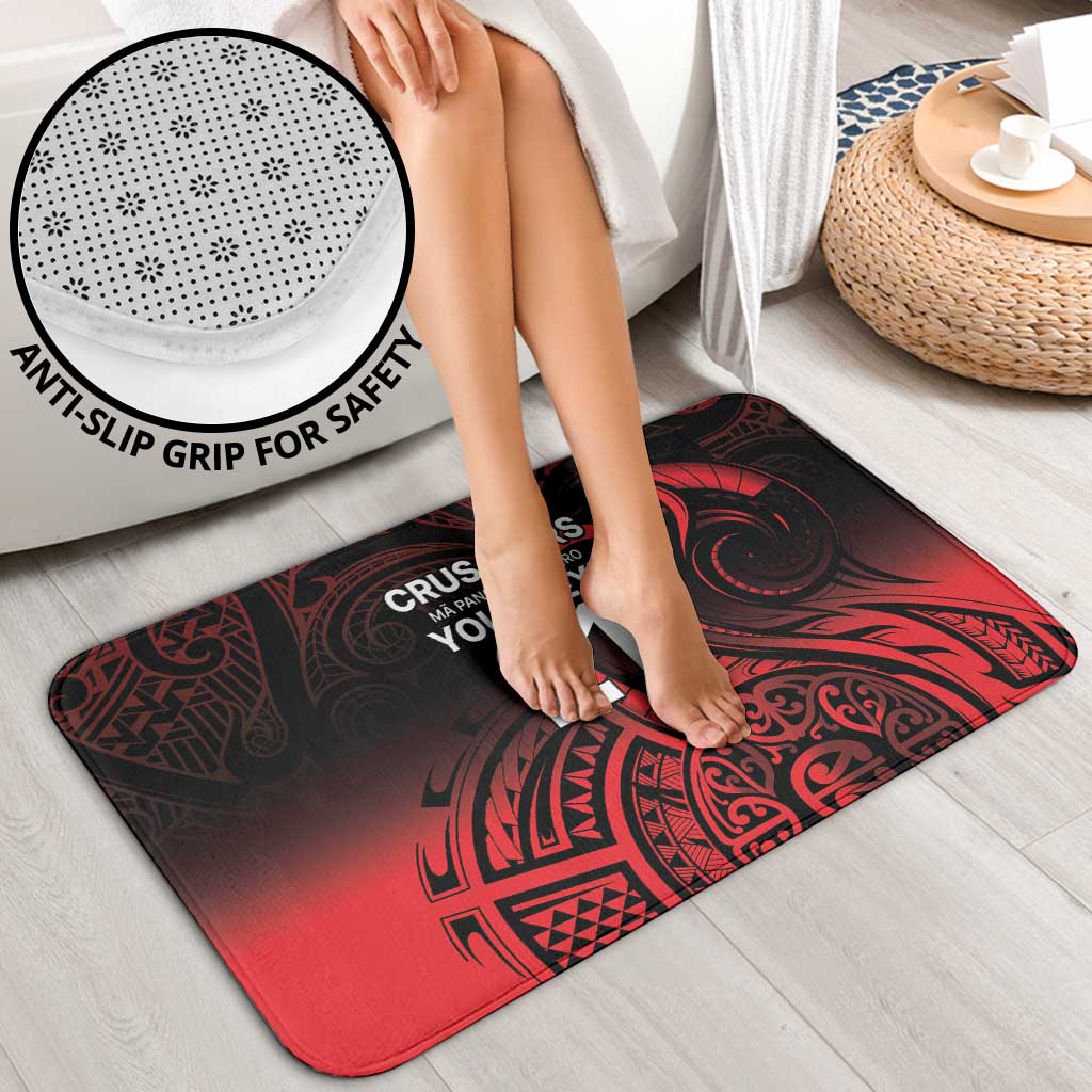 New Zealand Rugby Pacific Custom Bathroom Set Whatumoana Maori Tribal Tattoo LT9 - Polynesian Pride
