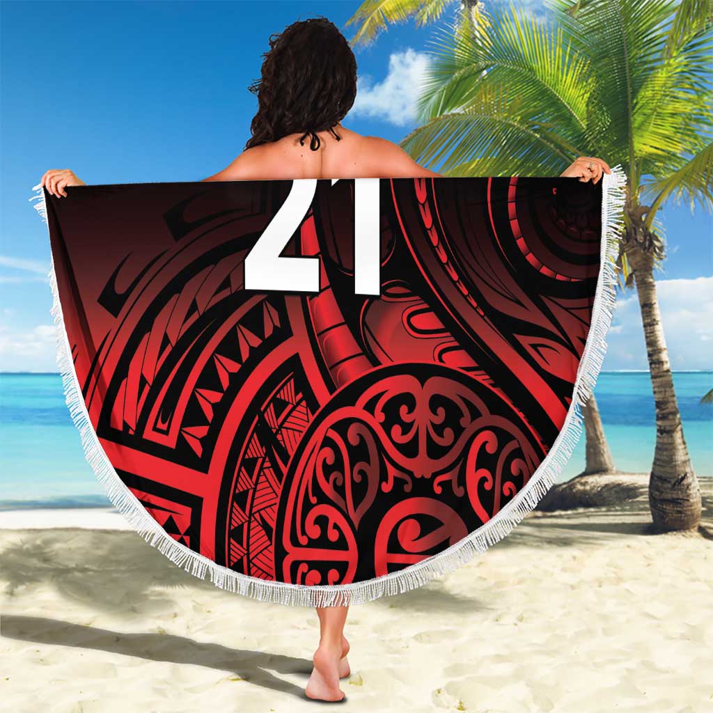 New Zealand Rugby Pacific Custom Beach Blanket Whatumoana Maori Tribal Tattoo LT9 - Polynesian Pride