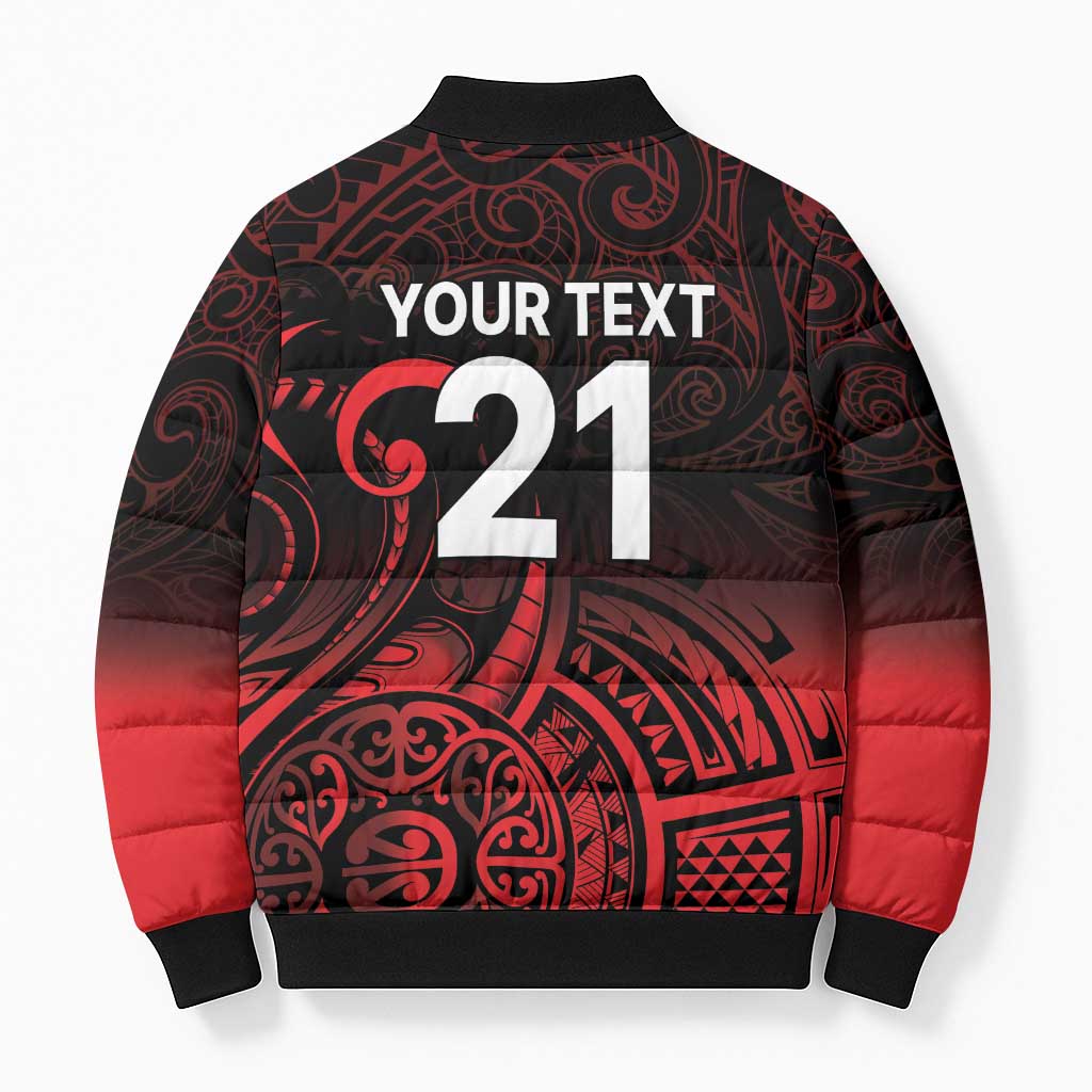New Zealand Rugby Pacific Custom Bomber Puffer Jacket Whatumoana Maori Tribal Tattoo LT9 - Polynesian Pride