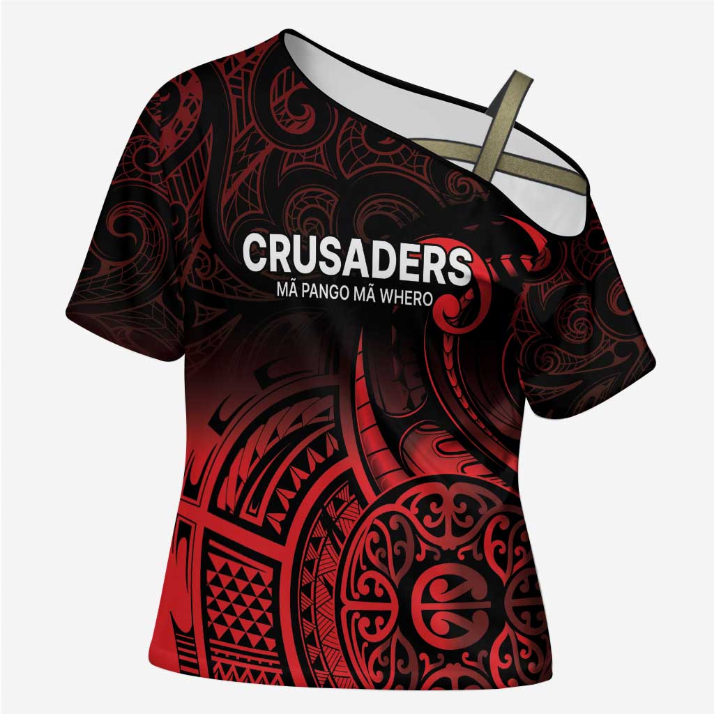 New Zealand Rugby Pacific Custom Cross Shoulder Shirt Whatumoana Maori Tribal Tattoo LT9 Female Gold - Polynesian Pride