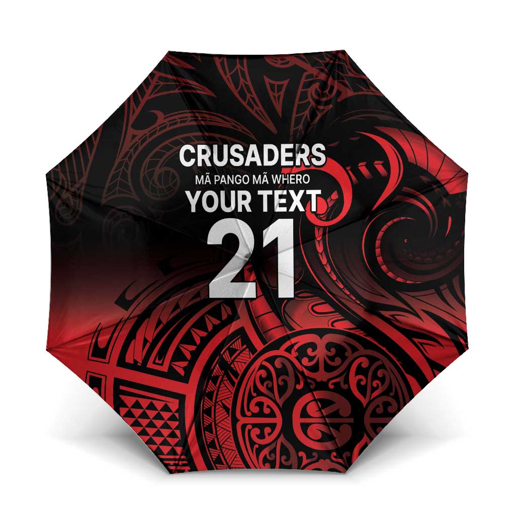 New Zealand Rugby Pacific Custom Umbrella Whatumoana Maori Tribal Tattoo LT9 One Size Folded 11.42 inch Opened Diameter 37.4 inch Gold - Polynesian Pride