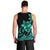 Polynesian Pride Plumeria Flowers Men Tank Top Polynesian Tribal Aqua Vibe LT9 - Polynesian Pride