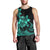 Polynesian Pride Plumeria Flowers Men Tank Top Polynesian Tribal Aqua Vibe LT9 - Polynesian Pride