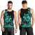 Polynesian Pride Plumeria Flowers Men Tank Top Polynesian Tribal Aqua Vibe LT9 - Polynesian Pride