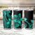 Polynesian Tribal Plumeria Flowers Tumbler Cup Aqua Vibe