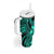 Polynesian Tribal Plumeria Flowers Tumbler With Handle Aqua Vibe