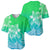 Polynesian Pride Plumeria Flowers Baseball Jersey Polynesian Tribal Gradient Green LT9 - Polynesian Pride