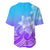 Polynesian Pride Plumeria Flowers Baseball Jersey Polynesian Tribal Gradient Purple LT9 - Polynesian Pride