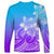 Polynesian Pride Plumeria Flowers Long Sleeve Shirt Polynesian Tribal Gradient Purple LT9 - Polynesian Pride