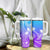 Polynesian Tribal Plumeria Flowers Tumbler With Handle Gradient Purple Vibe