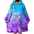 Polynesian Pride Plumeria Flowers Wearable Blanket Hoodie Polynesian Tribal Gradient Purple LT9 - Polynesian Pride