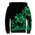 Polynesian Pride Plumeria Flowers Sherpa Hoodie Polynesian Tribal Green Vibe LT9 - Polynesian Pride