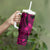 Polynesian Tribal Plumeria Flowers Tumbler With Handle Pink Vibe