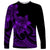 Polynesian Pride Plumeria Flowers Long Sleeve Shirt Polynesian Tribal Purple Vibe LT9 Unisex Purple - Polynesian Pride