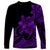 Polynesian Pride Plumeria Flowers Long Sleeve Shirt Polynesian Tribal Purple Vibe LT9 - Polynesian Pride