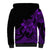 Polynesian Pride Plumeria Flowers Sherpa Hoodie Polynesian Tribal Purple Vibe LT9 - Polynesian Pride