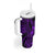 Polynesian Tribal Plumeria Flowers Tumbler With Handle Purple Vibe