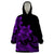 Polynesian Pride Plumeria Flowers Wearable Blanket Hoodie Polynesian Tribal Purple Vibe LT9 One Size Purple - Polynesian Pride