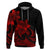 Polynesian Pride Plumeria Flowers Hoodie Polynesian Tribal Red Vibe LT9 Red - Polynesian Pride