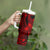 Polynesian Tribal Plumeria Flowers Tumbler With Handle Red Vibe